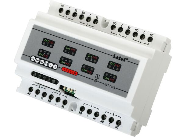 Relémodul for Integra og Versa - DIN 8 reléutganger
